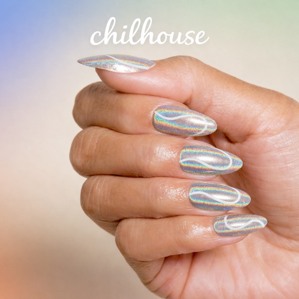 Chillhouse Chill Tips Press On Nails - Chill at the Disco Almond